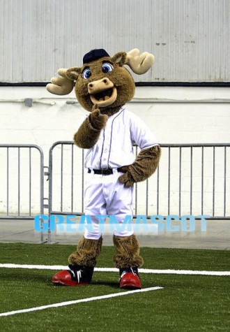 Smiling Baseball Reindeer Mascot Costume