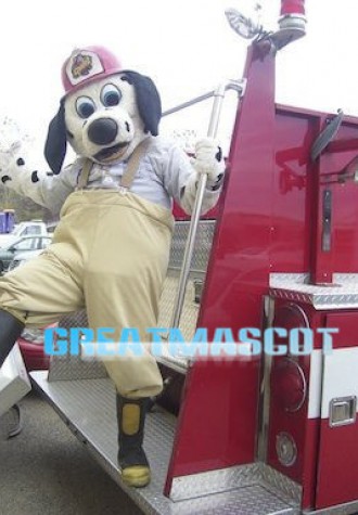 Fire Dalmatian Dog Mascot Adult Costume