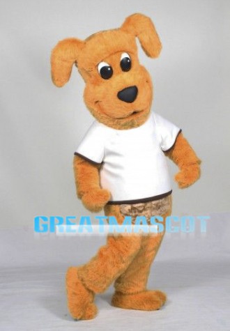 Sport Yellow Dog Mascot Adult Costume	