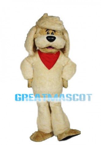 Long Hair Beige Dog Mascot Costume
