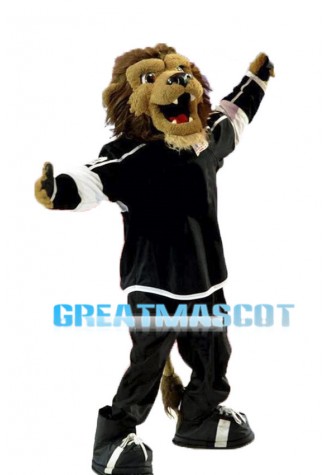 Ice Hockey Lion Mascot Adult Costume