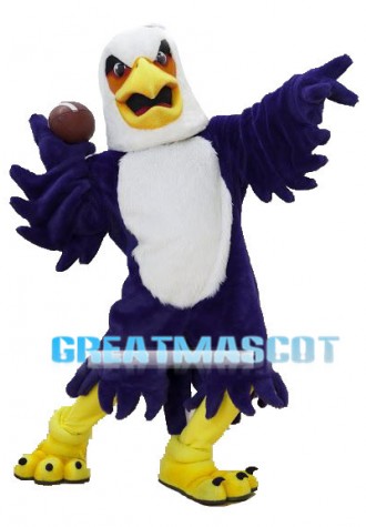 Sport Purple Bald Eagle Mascot Adult Costume