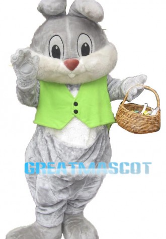 Cute Easter Bunny Mascot Adult Costume