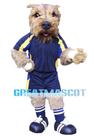 Football Norwich Terrier Dog Mascot Costume