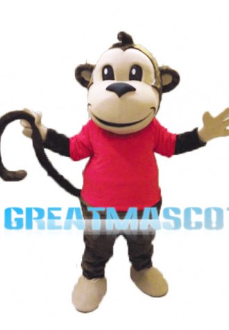 Brown Long Tail Monkey Mascot Adult Costume