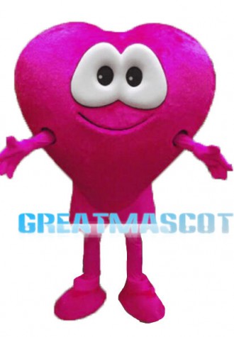 Deluxe Cartoon Pink Heart Mascot Costume