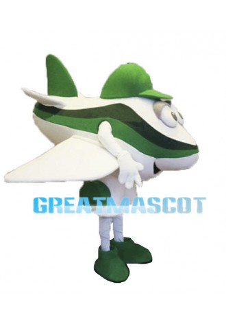 Lightweight Cartoon Green Airplane Mascot Costume