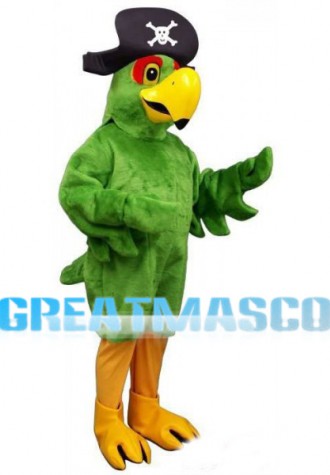 Green Pirate Parrot Mascot Adult Costume 