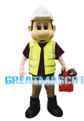 Repairman With Tools Mascot Costume 