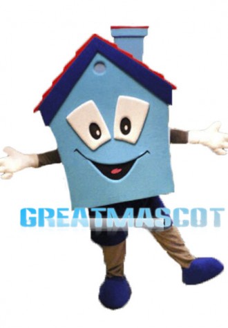 Adult Cartoon Blue House Lightweight Mascot Costume