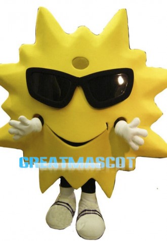 Deluxe Cool Cartoon Sun Mascot Adult Costume