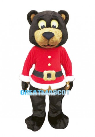 Lovely Christmas Brown Bear Mascot Costume 