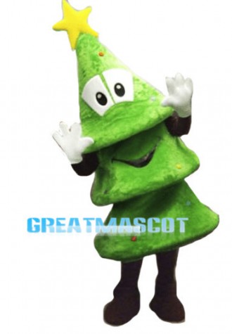 Lovely Cartoon Christmas Tree Mascot Costume 