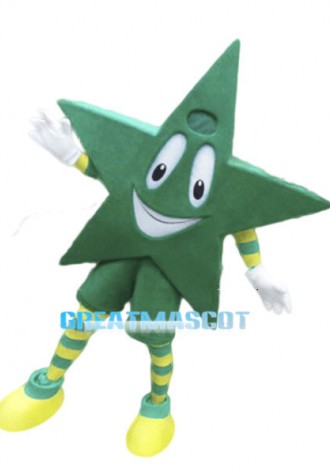 Cartoon Green Star Lightweight Mascot Costume