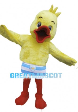 Croaking Yellow Duck Baby Mascot Costume