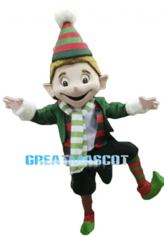Christmas Elf Mascot Costume 