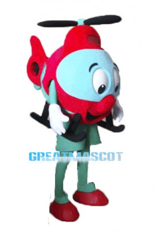 Cute Cartoon Small Red Helicopter Lightweight Mascot Costume 