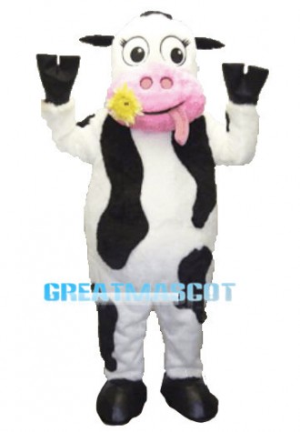 Lovely Cow Mascot Adult Costume 