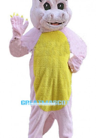 Cute Pink Crocodile Mascot Costume 