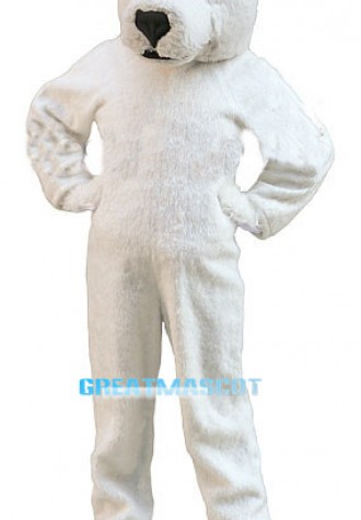 Plush White Bear Mascot Costume 
