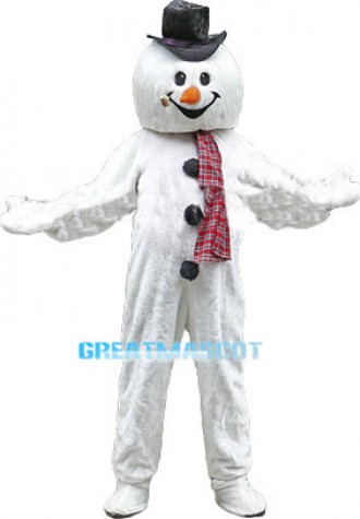 Happy Frosty The Snowman Mascot Costume