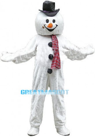 Happy Frosty The Snowman Mascot Costume