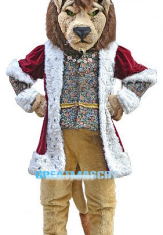 King Lion Mascot Adult Costume 