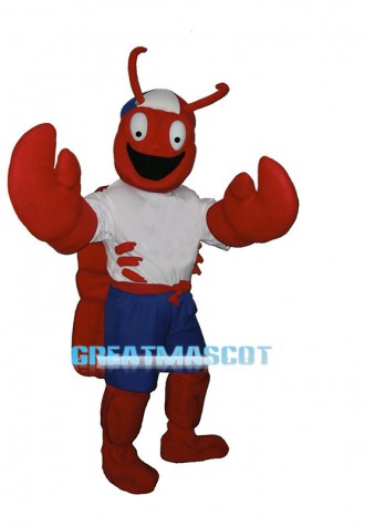 Happy Cartoon Lobster Mascot Adult Costume 