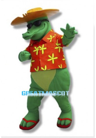 Cool Alligator Mascot Adult Costume