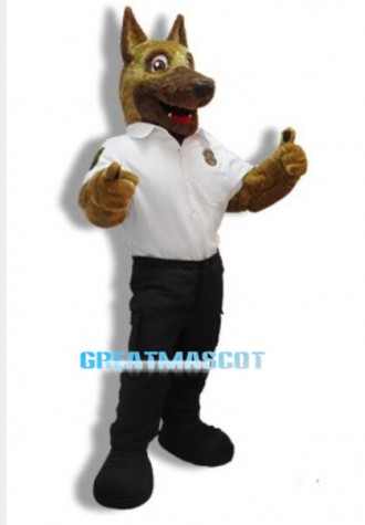 College Power German Shepherd Dog Mascot Costume