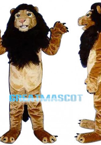 African Lion Animal Mascot Adult Costume 