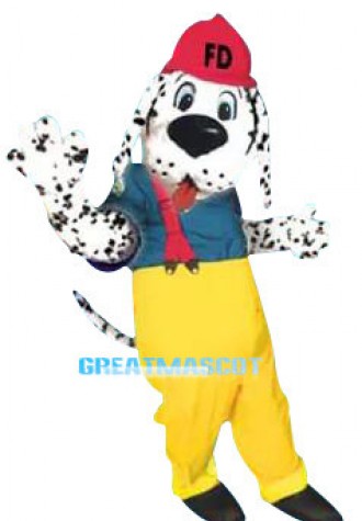 Lovely Firehouse Dalmatian Dog Mascot Costume
