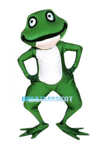 Lovely Green Frog Mascot Adult Costume 