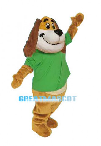 Big Mouth Golden Dog Mascot Costume 