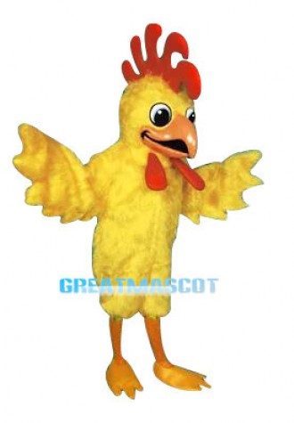 Lovely Yellow Rooster Mascot Costume 