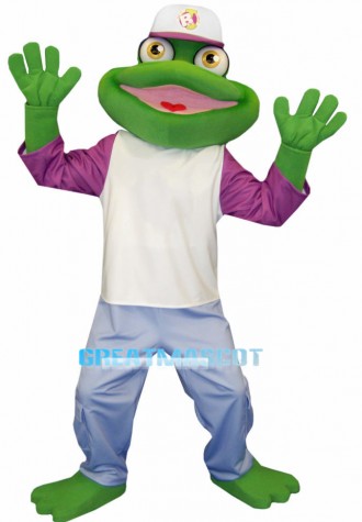 Hip-hop Frog Mascot Adult Costume