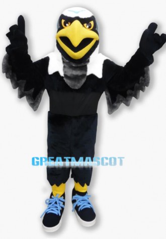 New Custom Made Black Eagle Mascot Adult Costume