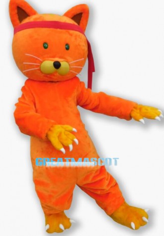 New Custom Made Cartoon Orange Cat Mascot Costume