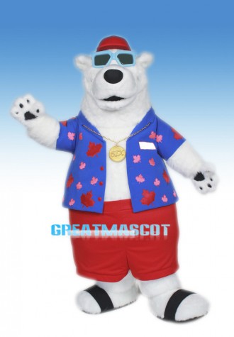Cool Berkley Polar Bear Mascot Costume