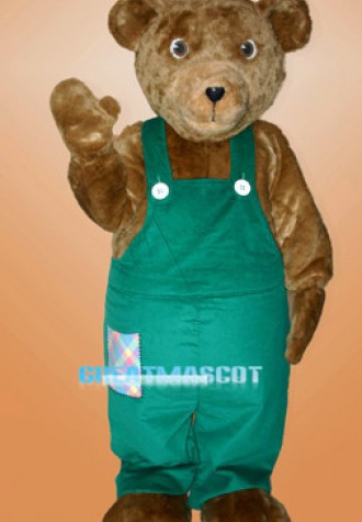 Lovable Corduroy Bear Mascot Costume