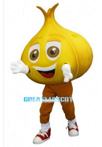 Cartoon Yellow Garlic Lightweight Mascot Adult Costume