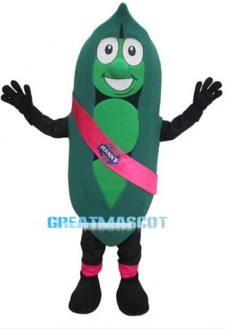 Cartoon Sugar Snap Pea Mascot Costume For Adult