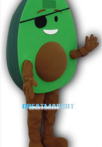 Cartoon One-eyed Avocado Lightweight Mascot Adult Costume 