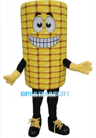 Smiling Cartoon Corn Mascot Adult Costume
