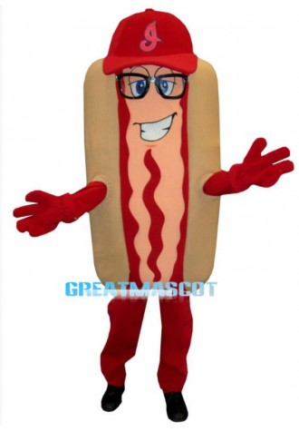 Cleveland Indians Ketchup Hot Dog Mascot Adult Costume