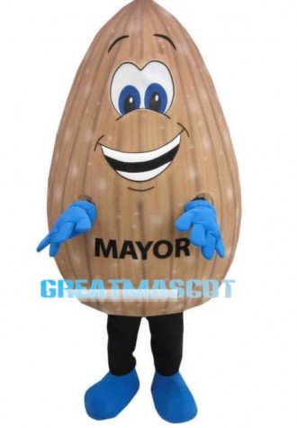 Cartoon Tall Almond Lightweight Mascot Adult Costume
