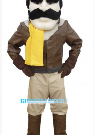 Angry Aviator Mascot Adult Costume
