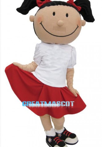 Cute Little Girl Mascot Costume 