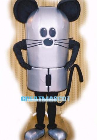 Cartoon Silver Computer Mouse Mascot Costume 