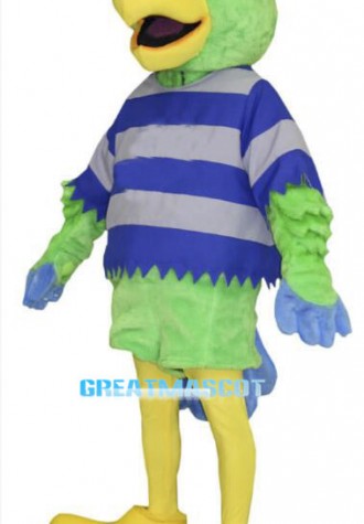 Green Parrot Mascot Adult Costume 